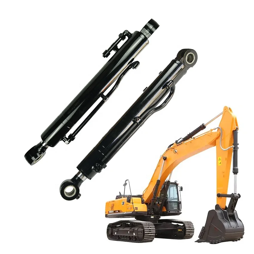 Excavator Parts Hydraulic Cylinder Piston Rod  DX60 Excavator  Boom Bucket Arm Cylinder High Quality