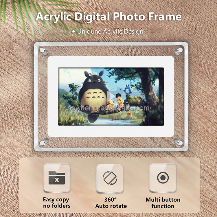 Wholesale 4 5 7 10 15.6 Inch Picture Art Acrylic Nft Video Infinite Object Transparent Digital