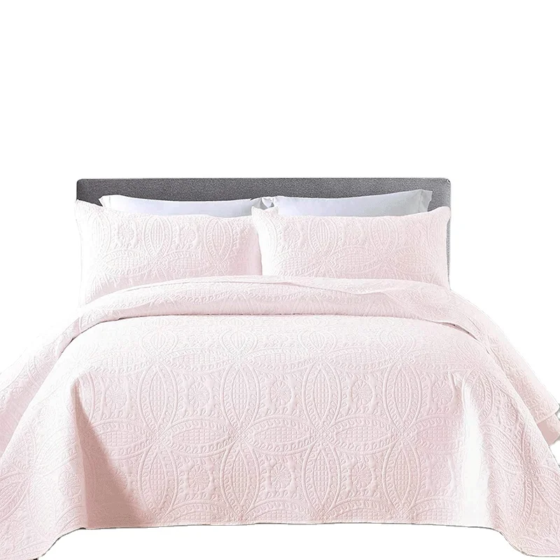 American Style 3d Printed Embroid Nature Organic Bed Quilt Bedspread