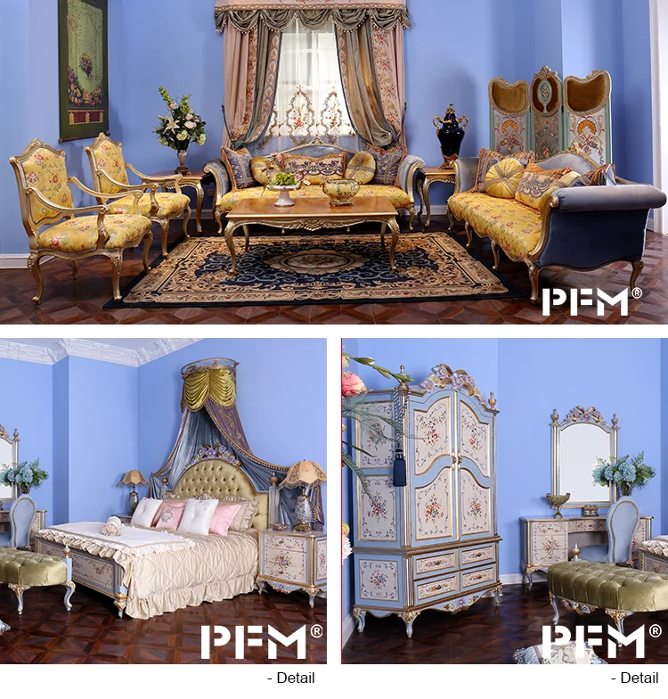 Custom Home Decor Luxury Furniture Bedroom Set Luxury King Size Bed Classic Royal Luxury Bedroom
