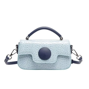 2026 Women's PU Leather Tote Bag High Quality Luxury Mini Crossbody Sling Bag Winter Summer Shoulder Style Button Custom Logo