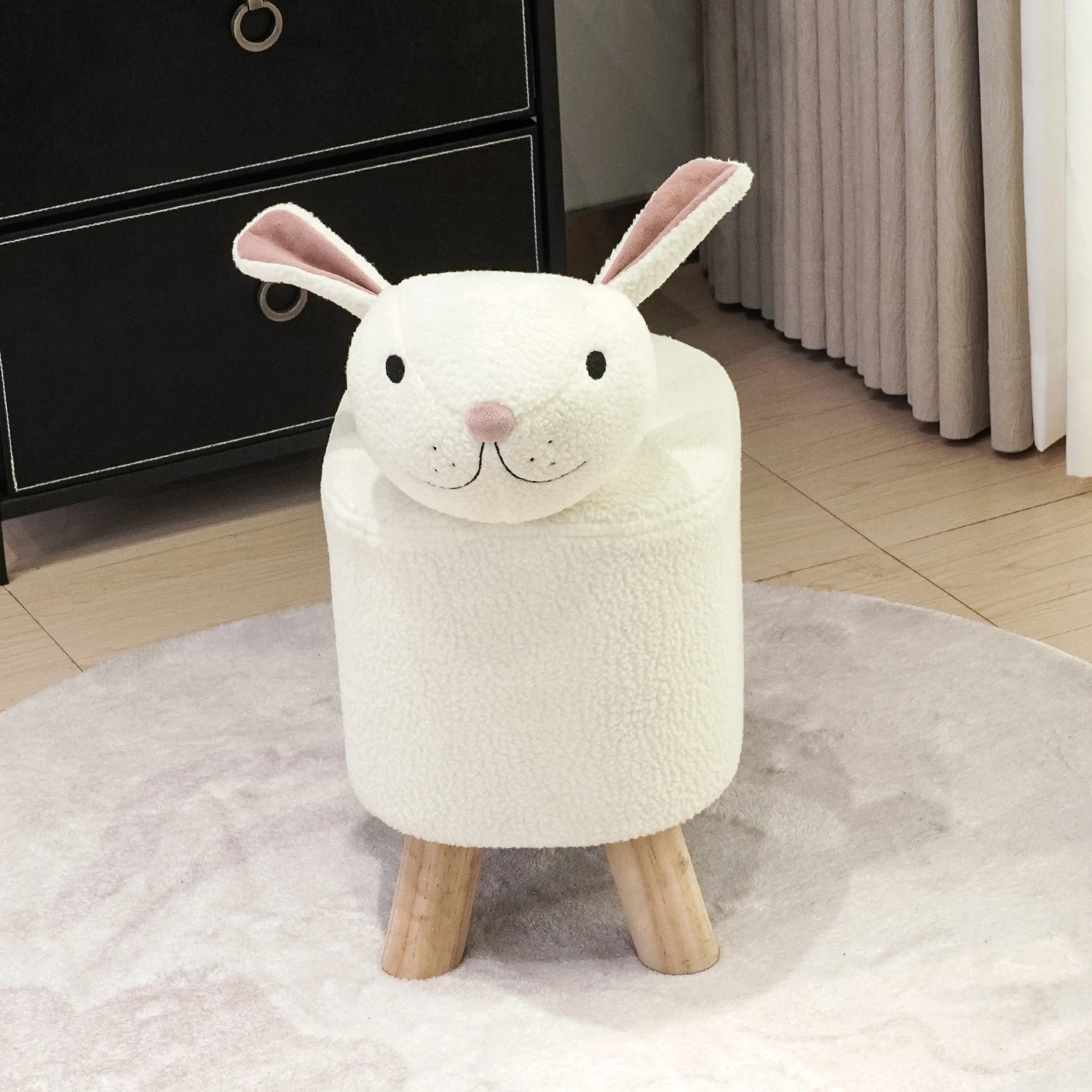 Modern Style Foot Stool Animal Shape Pouf Stool Living Room Ottoman Children Footstool for Baby