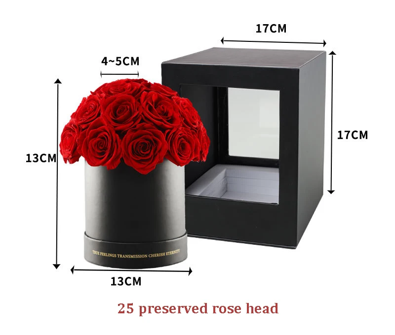 product rich style decorative flowers valentines day christmas gift immortal infinity eternal forever stabilized preserved roses box-62