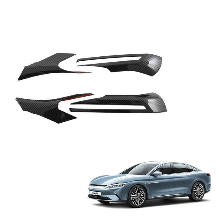 Auto Down Rearview  Mirror Cover for BYD Han Accessories ABS Carbon Fiber Pattern Rear View Mirror Cover Interior Accessory