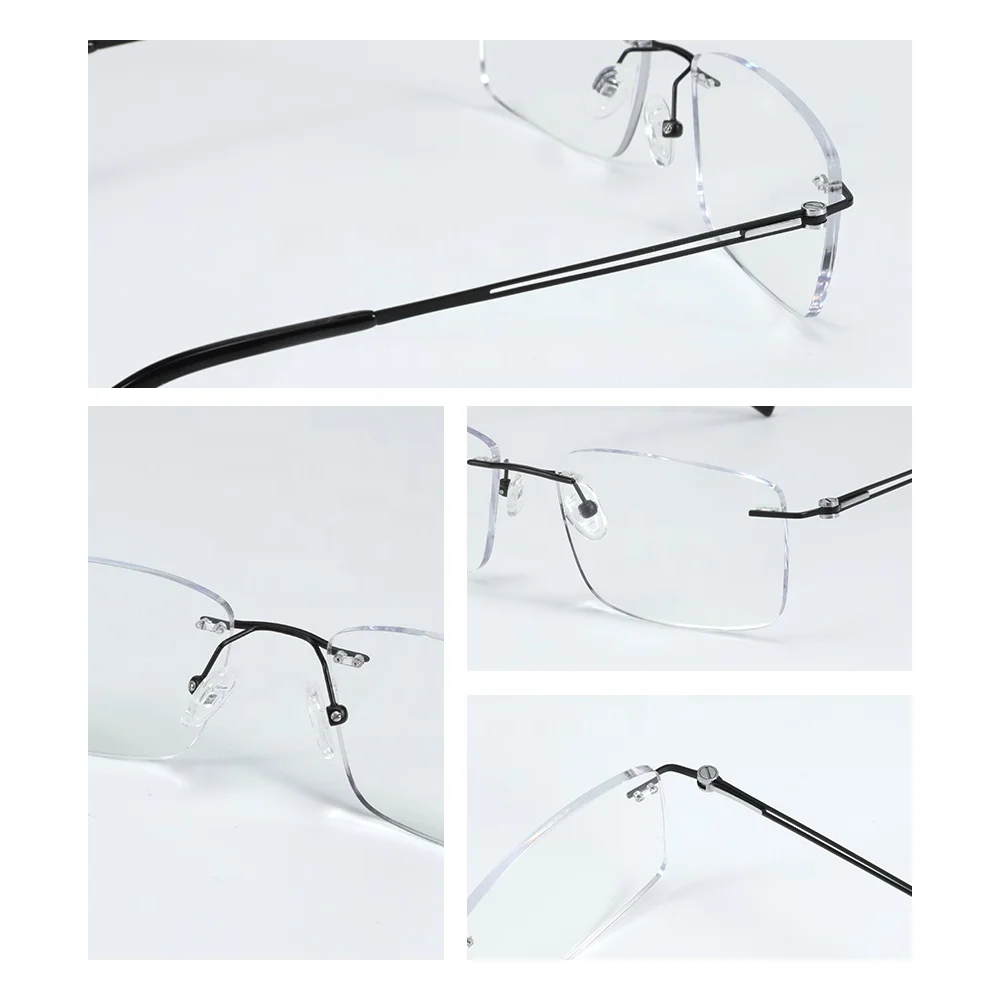 Bemore New Model High Quality Men Japan Beta Titanium Rimless Frames Glasses Eyeglasses
