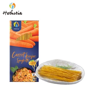 ODM OEM Halal Certified Direct Consumption Vegan-Friendly Keto  Konjac Spaghetti Carrot Noodles for Middle Eastern