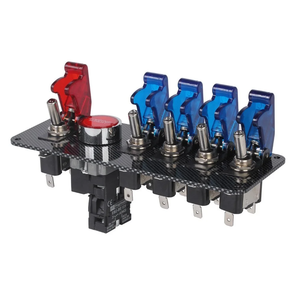 TASTO PULSANTE D'ACCENSIONE MOTORE START STOP ENGINE BLU IN ABS PER