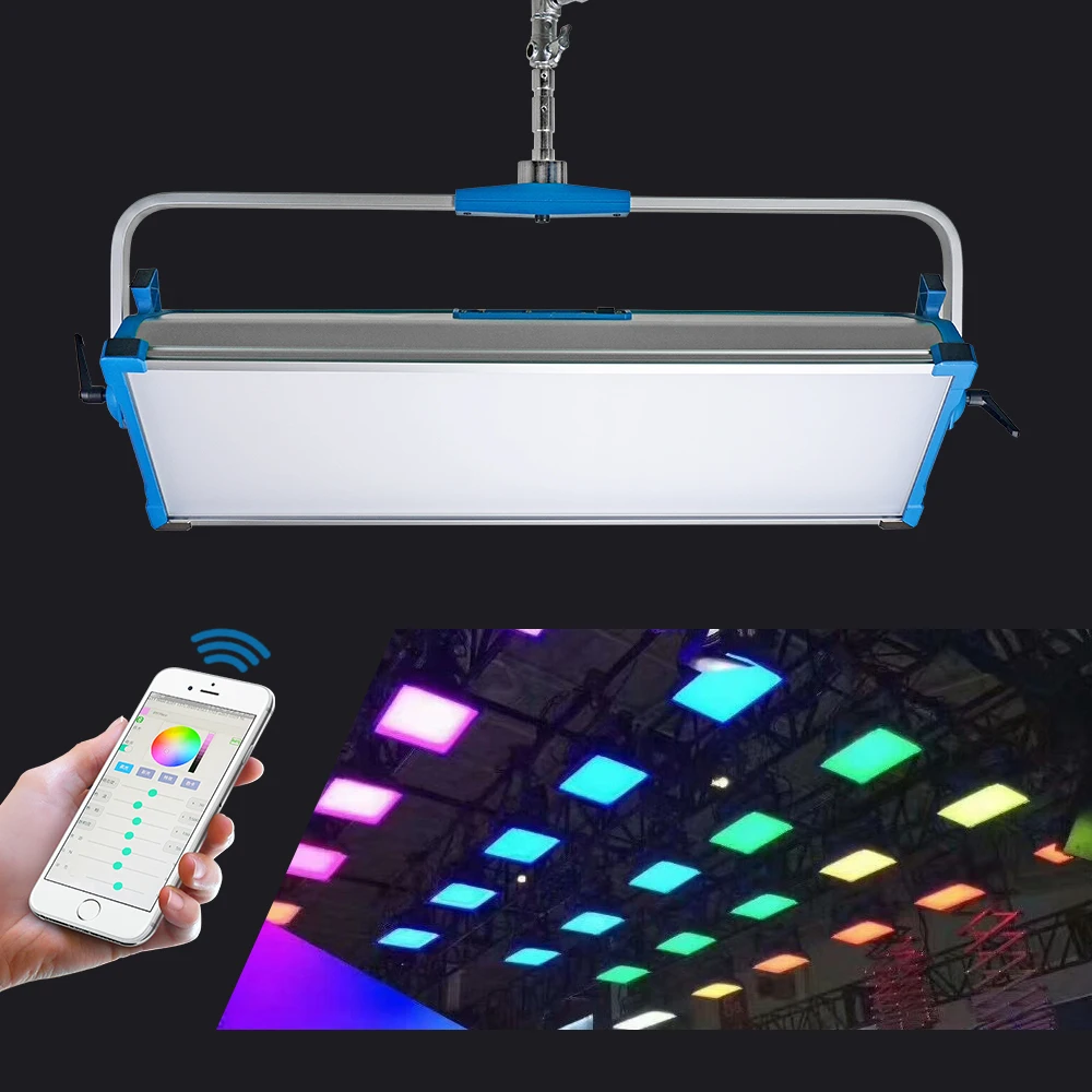 Factory selling! High CRI 500W New led rgb soft panel video production light studio photography camera lighting equipment stand