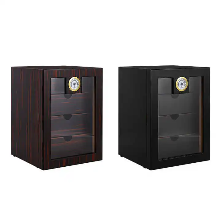 Large Wooden Cigar Humidors Cabinet with 3 Humidifiers and 1 Hygrometer Box Pattern 100 CT Cigars Used Cigars for Sale
