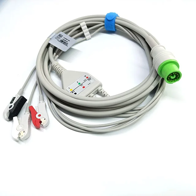 Fukuda Denshi Mindray/datascope Ecg Cable 3/5 Leads Snap Clip Available ...