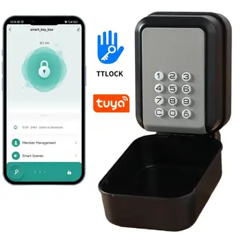 Outdoor Home Wall Mounted One Time Password TT Waterproof Key Storage Smart Lockbox for Keys