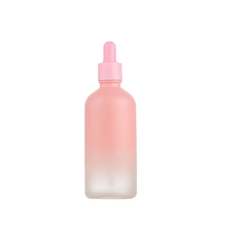 Cosmetic Packaging 30ml 50ml 100ml Hair Oil Essential Oil Perfume Pink Rose Gold Glass Dropper Bottle for Skin Care Packaging