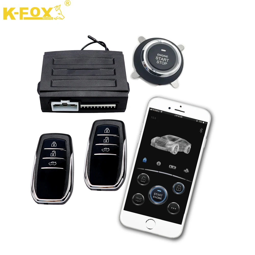 Car Phone App Control Remote Starter Start Stop Engine Blue Tooth Keyless Entry Smart Key Push