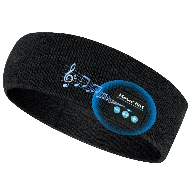 product music sleep bluetooth sport headband for universal model comfortable washable fabric head hat for gym-6