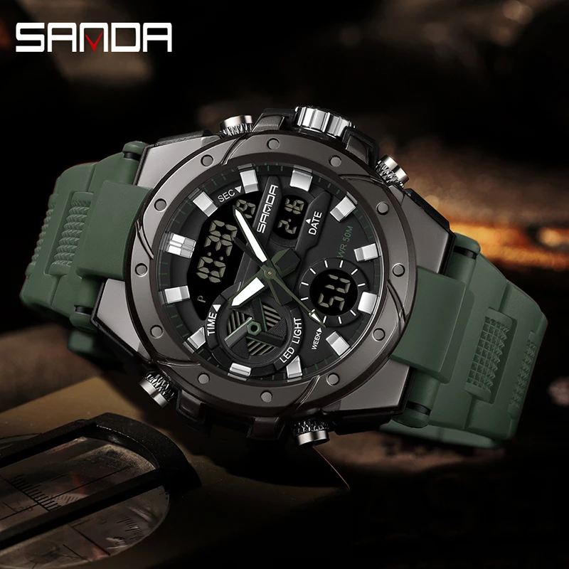 SANDA 3313 Men's Digital Watch - Fashion & Functionality