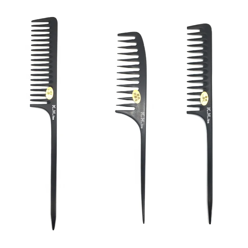 Расческа с широкими зубьями бакелитовая пластиковая ручка расческа