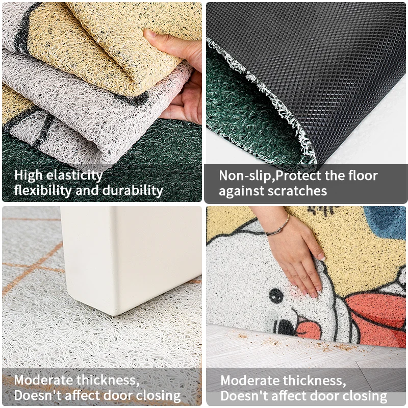 Custom Printable PVC Coil Sublimation Blank Floormats Doormats Polyester Rubber Outdoor Door Mats