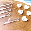 clear  heart shaped-set of 5