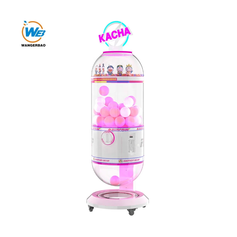 Factory New Arrival Coin Operated Amusement Popular Kids Gacha Machine Custom Suspension Capsule Toys Vending Gashapon Machine
