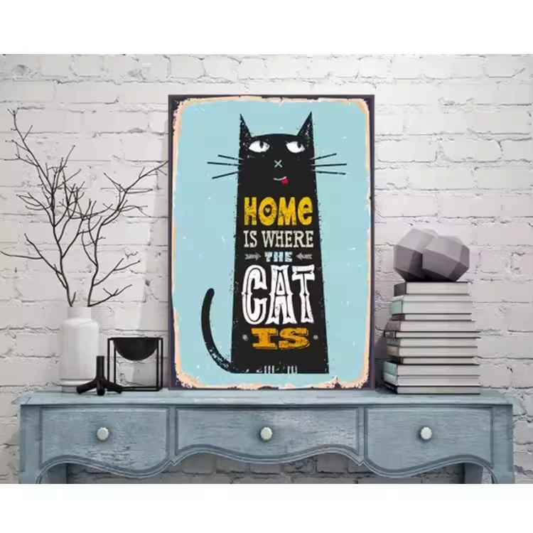 Factory Direct Sale Nostalgia Embossed Metal Tin Sign Souvenir Vintage Retro House Blank Number Metal Sign