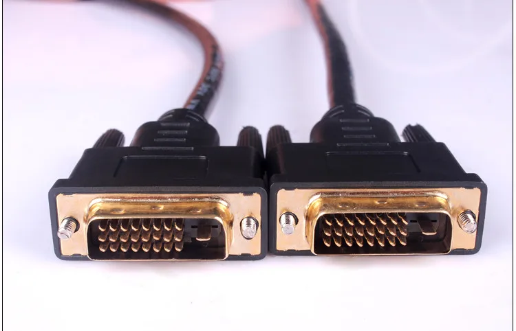DVI-D кабель DVI 24 + 1 со штыревыми соединителями на обоих концах для подключения W/Ферриты с золотым