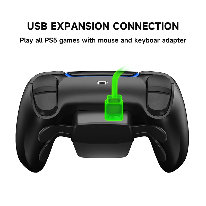 Besavior PS5 Elite Controller 4 Back Buttons & Interchangeable Thumbsticks  & Hair Triggers Compatible with ps5 FPS Gamepad