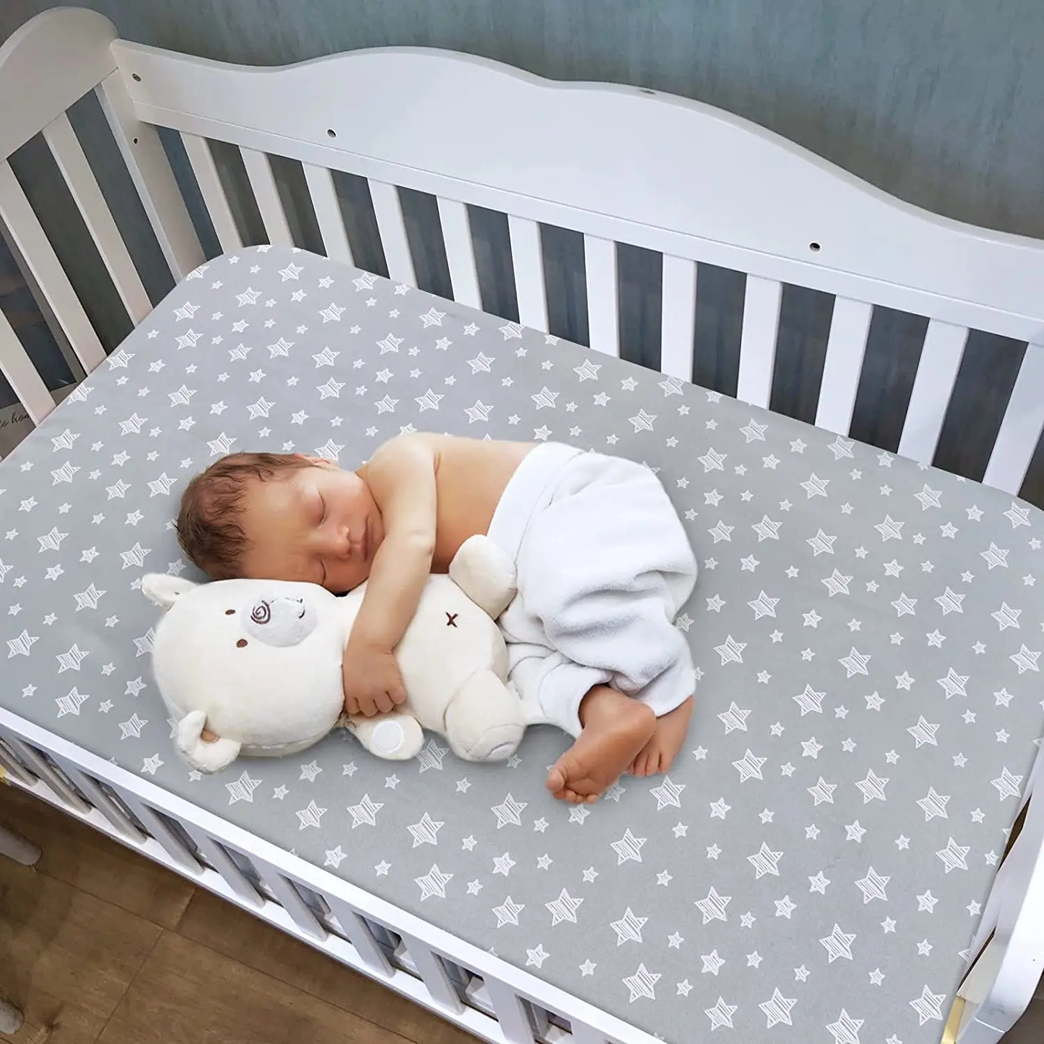 Factory Support Customize Stretchy Mini Crib Sheets Soft And Breathable