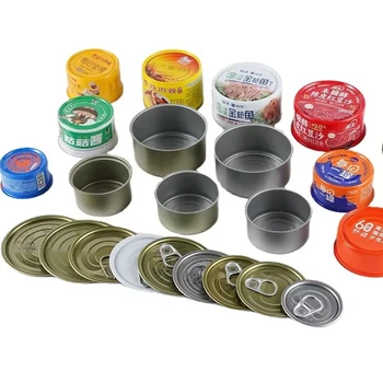 Custom 80g 90g 100g Tin Cans Self Seal Empty Cans for Tuna Fish Canned Meat Food Canning