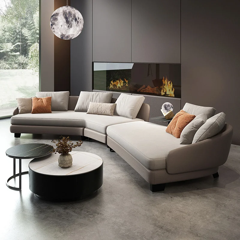 Moderna Italia Stile di Lusso A Medio semi-round divano del - Main Image