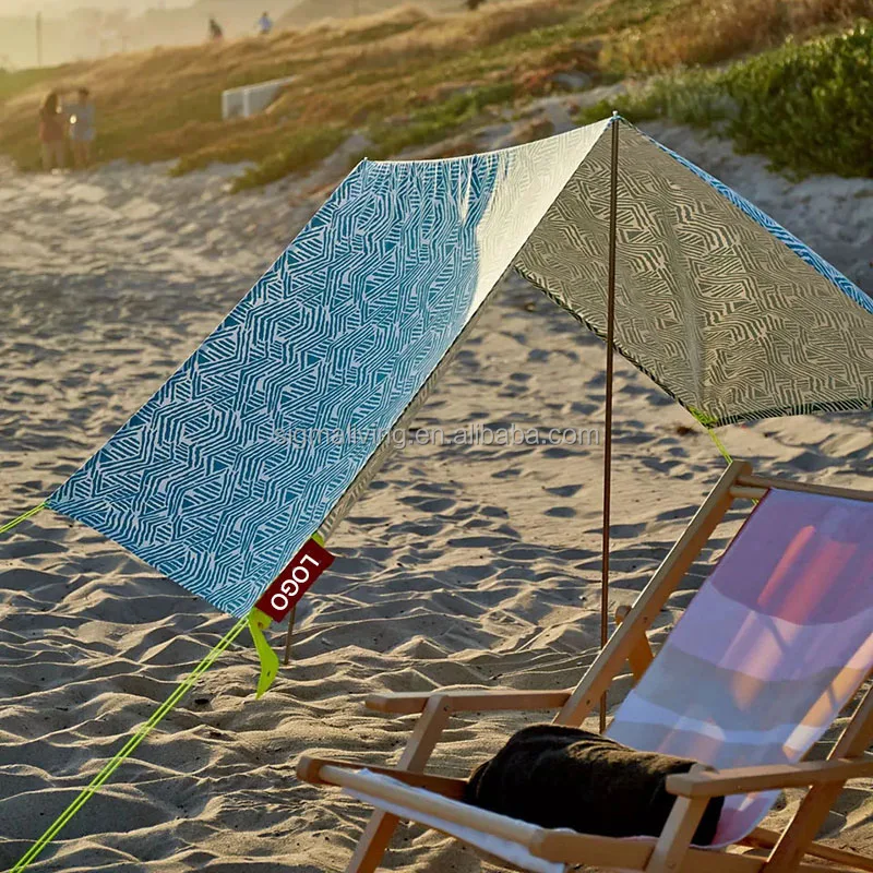 Custom  picnic sunshade Uv Protect outdoor awing canopy beach tent sun shade