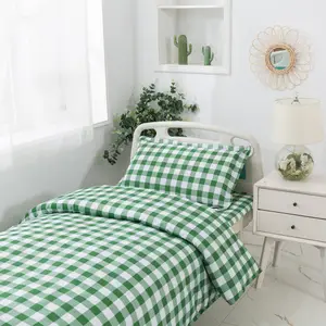 High Quality 100% Cotton Bleached Breathable Bed Sheet & Duvet Cover Set Durable Washable for Hotel Hospital Use
