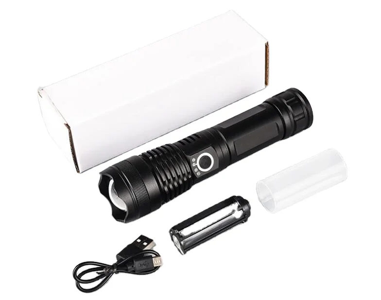 High Power Flashlight Torch Tactical With Pressure Switch Flashlights Zoom Waterproof Led Ttorch