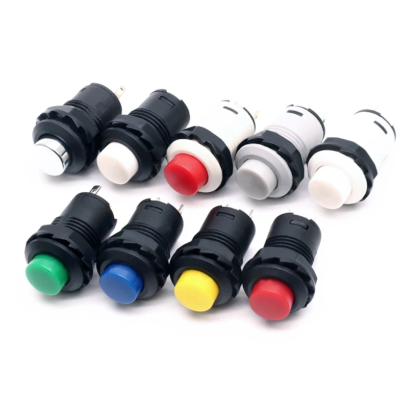 Waterproof Momentary Led Self Lock Plastic Metal Power Button Different Types of Push Button Switch