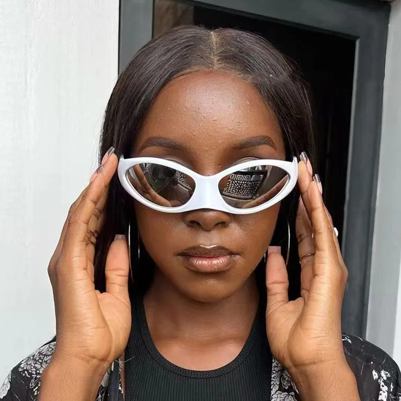 2023 New Y2k Hawk Personality Dance Hip Hop Sunglasses Customized Sense of Future Technology Trendy Sunglasses