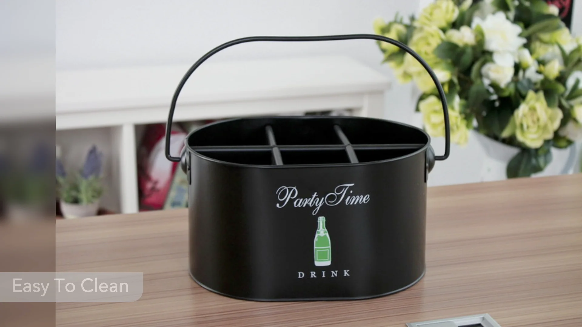 Customized Metal Bar Tools Custom Logo Ice Cooler Bucket Champagne