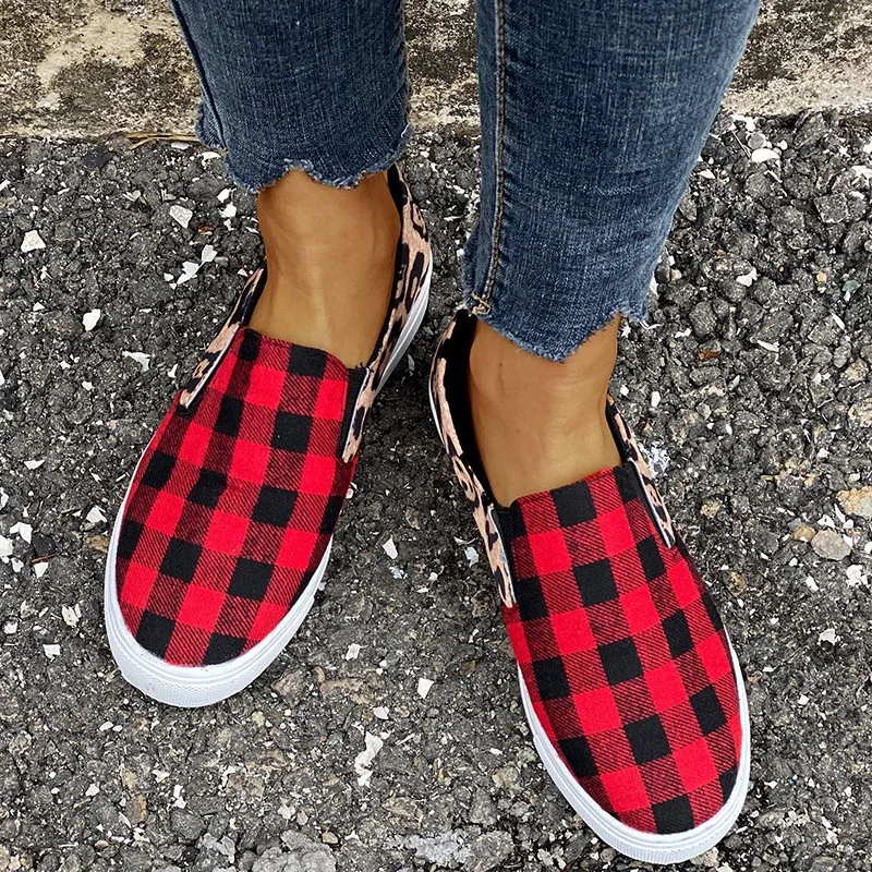 black and red checkered shoes