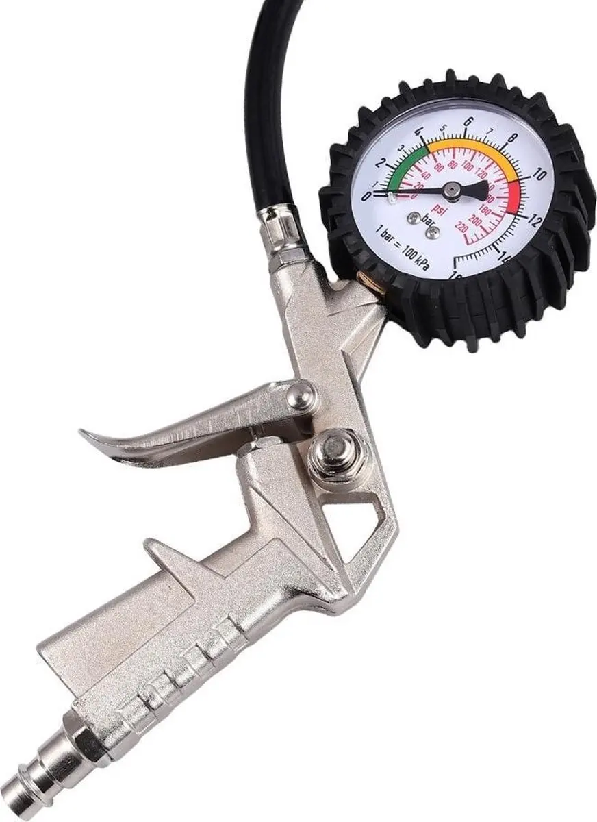 Tire Inflator 220psi Air Tyre Car Line Inflator Gauge Pump Pressure ...