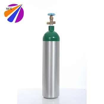 NETC   2.8L 3L   New Empty Aluminum Medical Oxygen Gases Cylinder High Pressure 150Bar 200Bar  ISO7866  DOT 3AL Approval