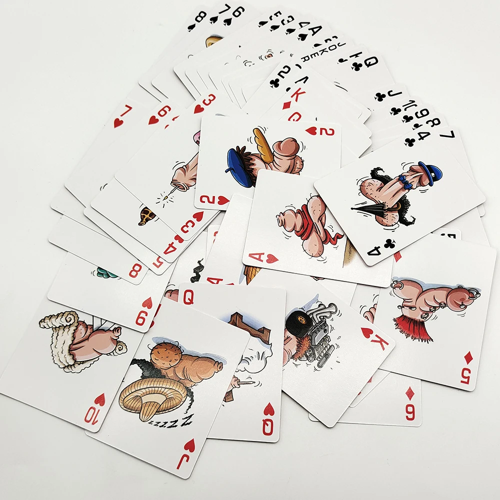 JP076 Factory Custom Sexy Adult Playing Cards Fancy Cartoon Sexy Poker Glossy Paper Surface Premium Quality