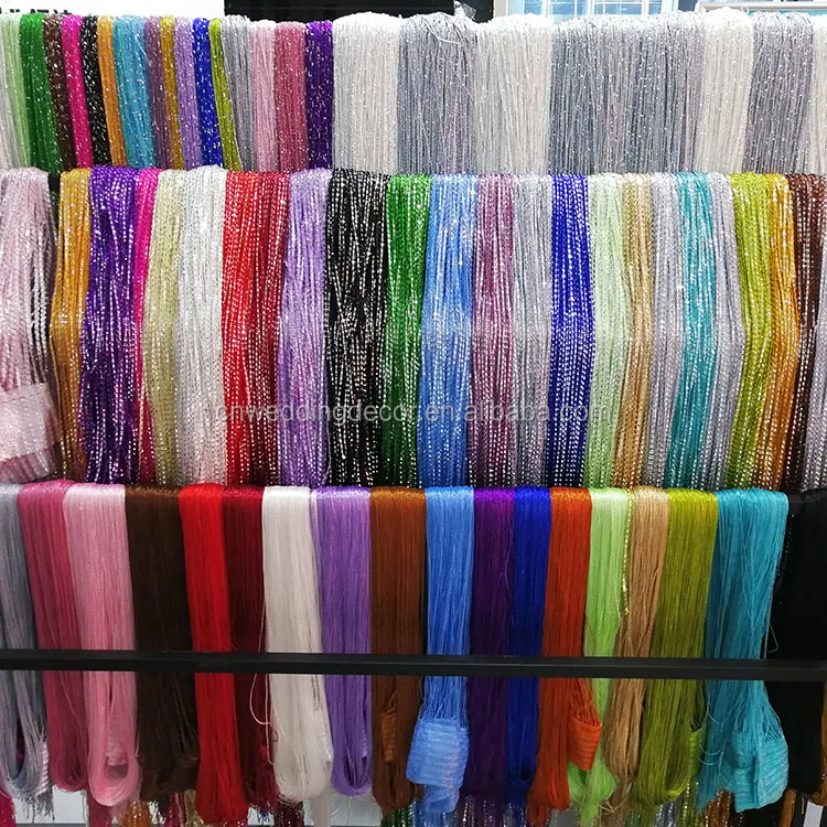 Wedding White String Curtain Ceiling Drape Wedding  Tassels