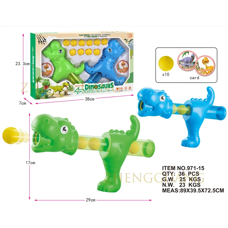 Zhengguang Toy Gun Cartoon Dinosaur Shaped Air Power Guns Toy Kids ...