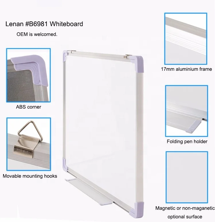 Lenan Big Whiteboard Sizes Aluminium Frame Dry Erase Writing White