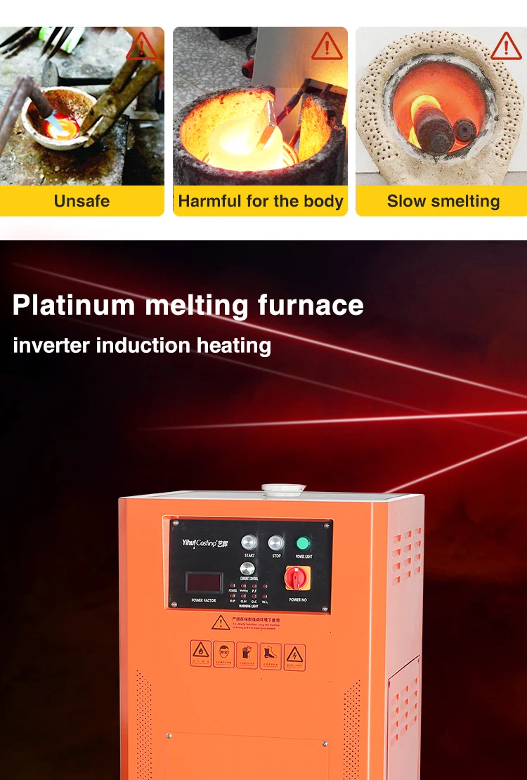 Yihui Induction Melting Furnace For Sale Furnace for melting platinum high temperature furnace for platinum melting