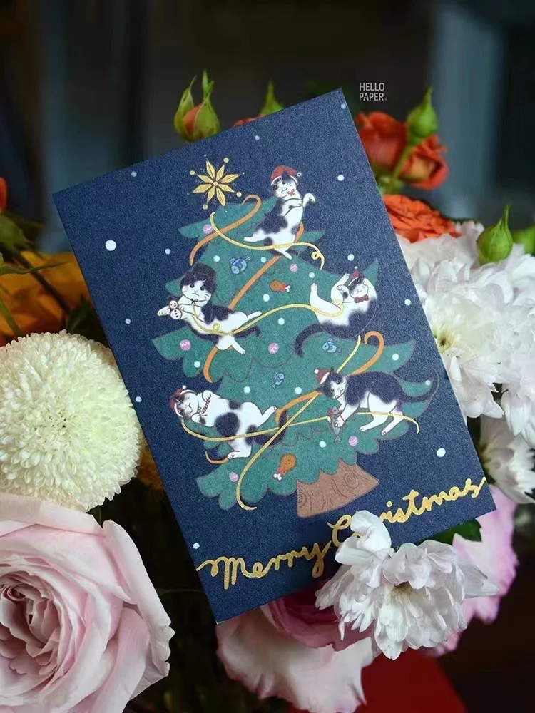 holographic foil greeting cards Angels Postcard / Journaling Card Holographic Foil Bloomsical Paper Co