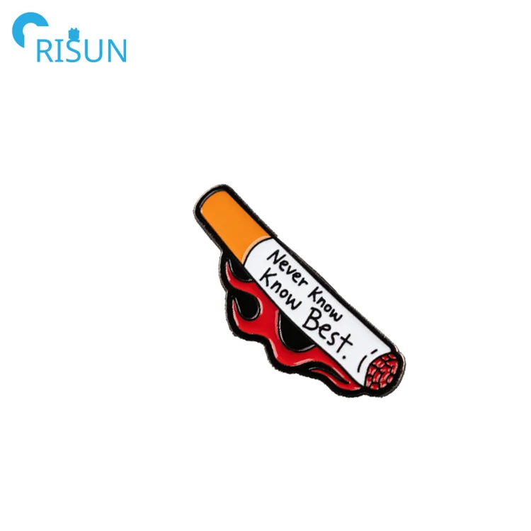 never know best cigarettes Wholesale Smoking Cigarette Never Knows Best Enamel Pin Custom Logo Enamel  Lapel Pin Lighter Toodles Cigarette Badge Brooch