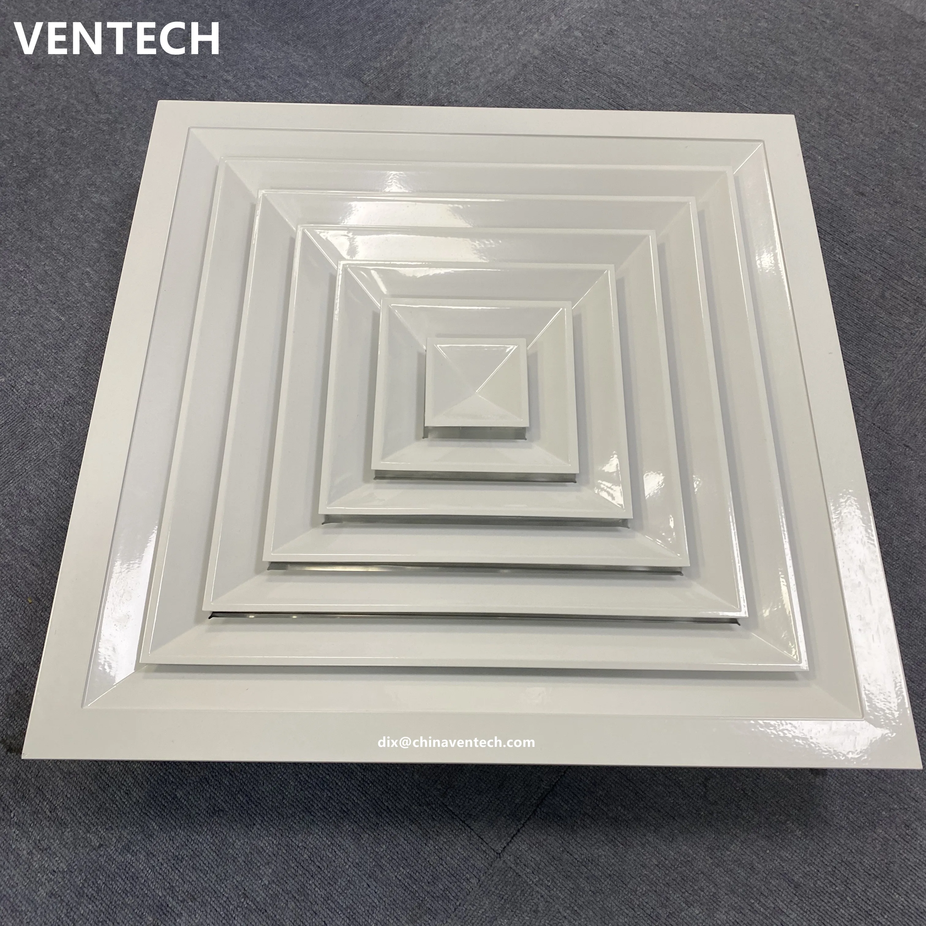 air Conditioning Ceiling Diffusers Adjustable air Outlet square Vent 4 Way Diffuser