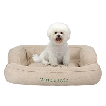 New Design Nature Style Linen Peach Skin Multifunction Lifteble Foldable Pet Sofa