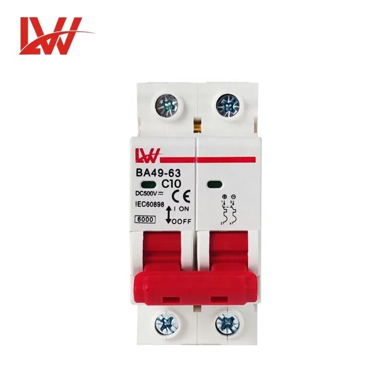 DC MCB 4p 20A 1000V 6A-63A Solar 2p DC Renewable Energy