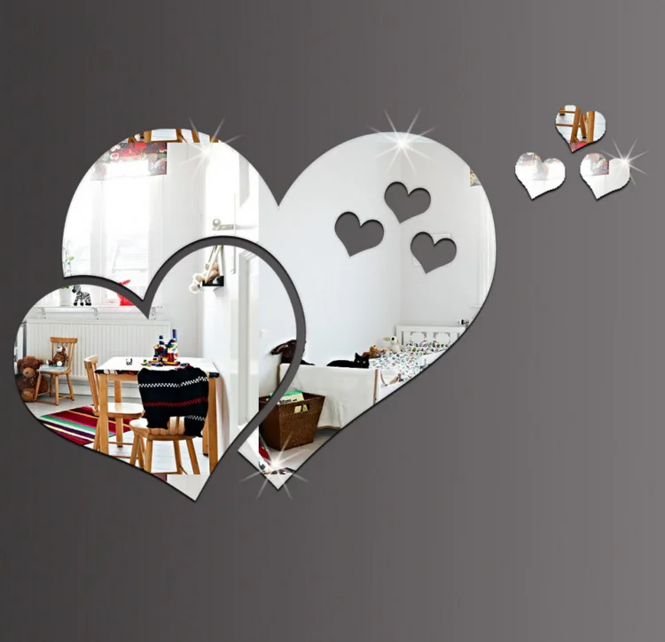 Beautiwall Decorazione da parete moderna a forma di cuore geometrico, in metallo, colore nero, decorazione da parete in metallo, per soggiorno, bagno, camera da letto, decorazione in metallo