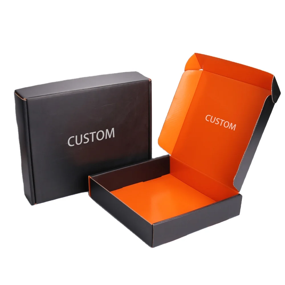 product custom corrugated cardboard folding mailer box embossed gold foil printed cloth packaging for skirts-3